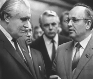 Владимир Щербицкий с Михаилом Горбачевым