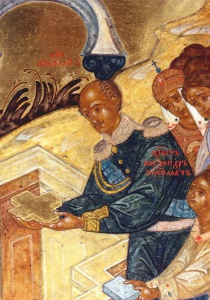 Николай I на закладке Храма Христа Спасителя, фреска, 1839 г.
