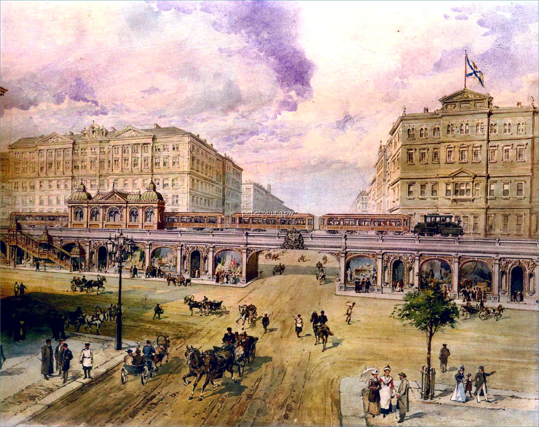 Проект метрополитена Санкт-Петербурга авторства инженера П.И. Балинского (конец XIX – начало XX века)
