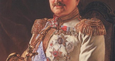 Шервуд В.О. Портрет московского генерал-губернатора князя В.А. Долгорукова в мундире Лейб-гвардии Конного полка. 1882.