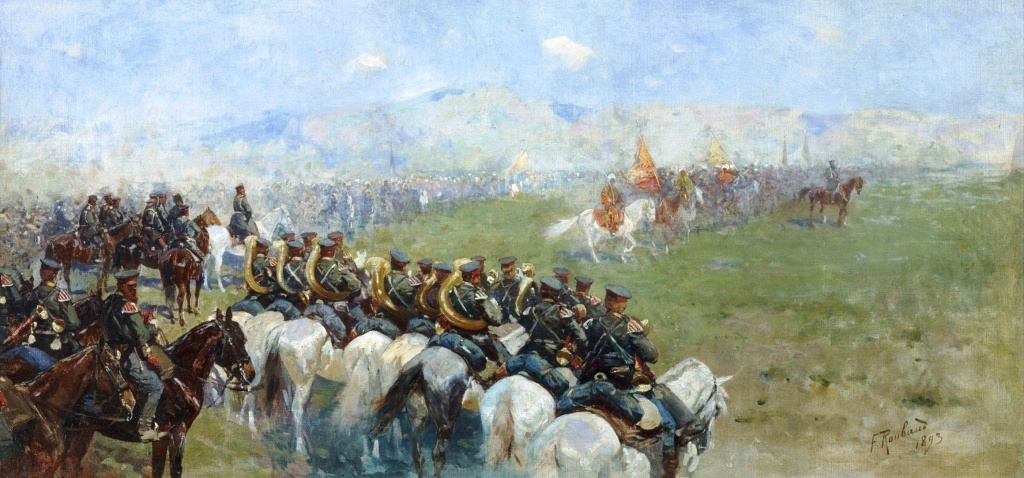 Франц Рубо. «Смотр войск Александром III». 1893.