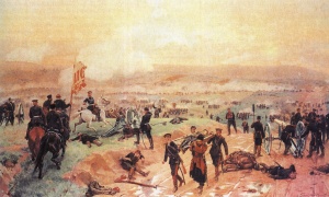 Николай Дмитриев-Оренбургский. Бой под Плевной 27 августа 1877 года. 1883.