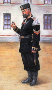 Батальонный горнист Александровского военного училища (рисунок А. Каращука).