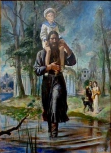 Михаил Кудреватый. В Царском Селе ( х/м, 150 x 110, 1990 год)