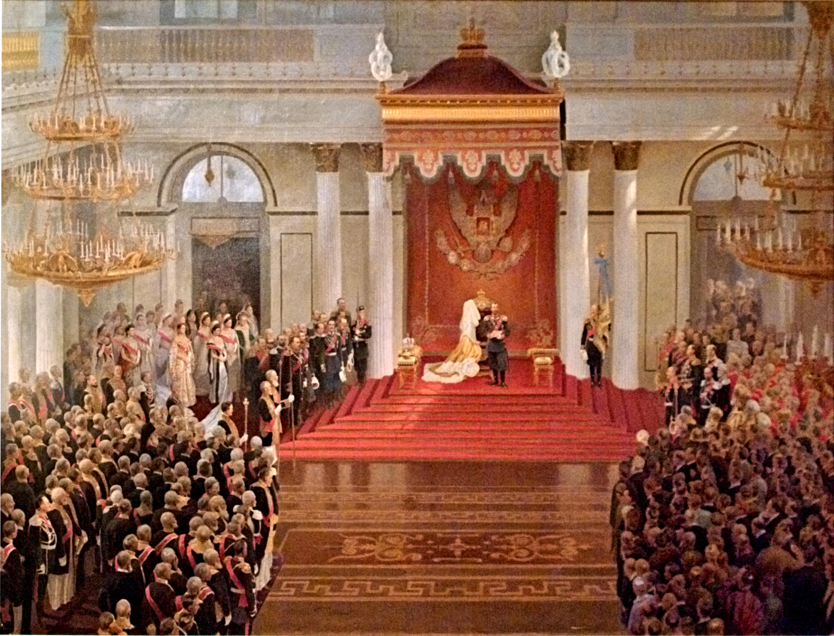 Поляков — Тронная речь Николая II во время открытия I государственной думы в Зимнем дворце