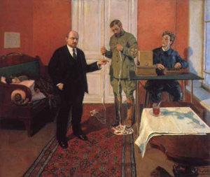 И. Грабарь. В.И.Ленин у прямого провода. 1933