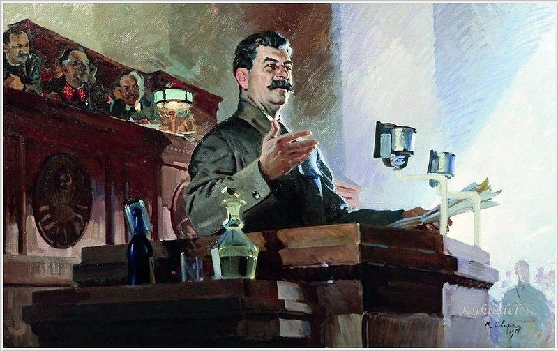 Сварог Василий Семёнович (Россия, 1883 — 1946) «Доклад Сталина о принятии Конституции 1936 года» 1938