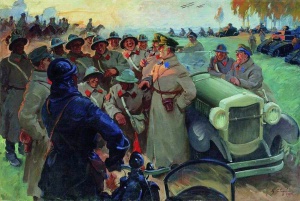 В. С. Сварог "Клим Ворошилов на манёврах" 1932 г.