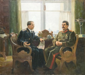 В.М. Молотов на приёме у И.В. Сталина. 1945. Солодовник С.М.