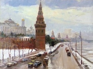 Вид на Кремлёвскую набережную с Большого Каменного моста