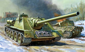 Советская самоходно-артиллерийская установка СУ-100. Худ. А. Жирнов