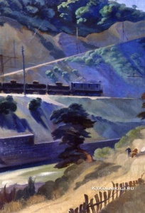 Рянгина Серафима Васильевна (1891-1955) «Два транспорта на Сурамском перевале» 1934