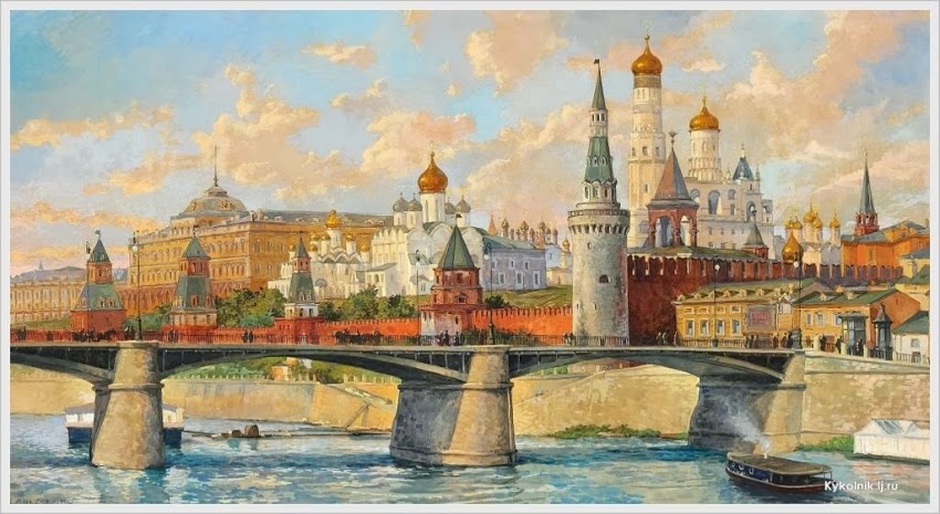 Гриценко Николай Николаевич (1856 – 1900) «Вид на Большой Кремлевский дворец»