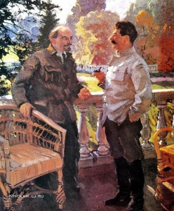 Сварог Василий Семёнович (1883-1946) «В. И. Ленин и И. В. Сталин в Горках в 1923 году».