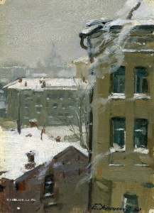 Успенский Борис Александрович (1927-2005) «Москва зимой». 1950