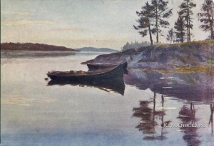 Кибардин Георгий Владимирович (1903–1963) «Лодки геологов» 1957