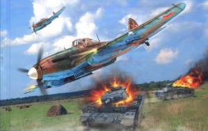 Петелин Валерий. Атака Ил-2 на танки.
