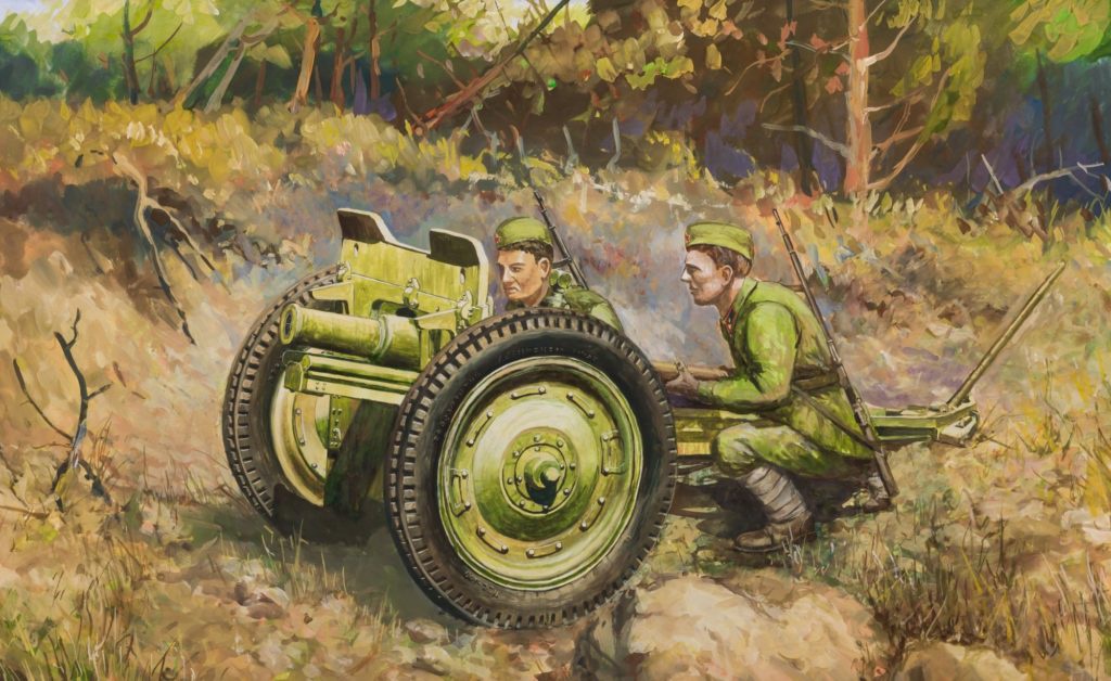 Дудчик Дмитрий. Советская 76-мм полковая пушка.
