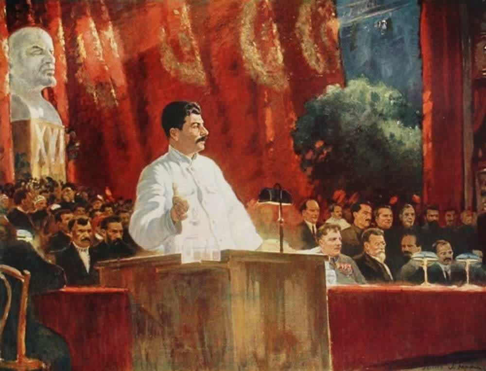 Выступление И. В. Сталина на ХVI съезде партии — Александр Герасимов (1935 год)
